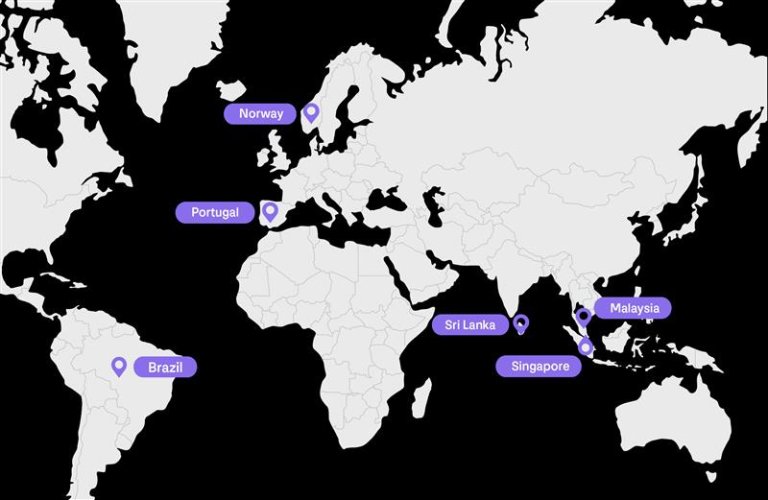 Our locations, Norway, Portugal, Sri Lanka, Malaysia